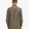 Organic Button Down-Hemd mit Knopfleiste – Staubiges Oliv