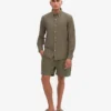 Organic Button Down-Hemd mit Knopfleiste – Staubiges Oliv
