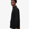 Organic Button Down-Hemd mit Knopfleiste – Tiefschwarz