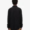 Organic Button Down-Hemd mit Knopfleiste – Tiefschwarz