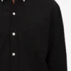 Organic Button Down-Hemd mit Knopfleiste – Tiefschwarz