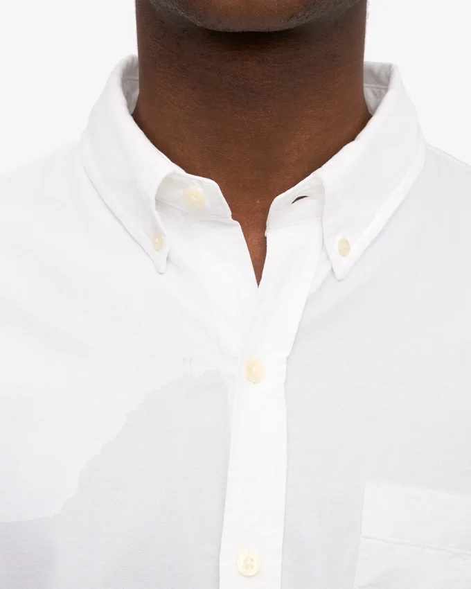 Organic Button Down-Hemd – Optisches Weiß