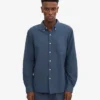 Organic Button Down Hemd – Petrolblau