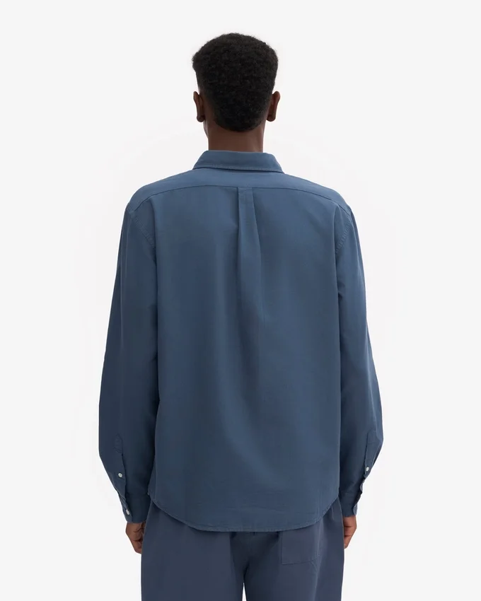 Organic Button Down Hemd – Petrolblau
