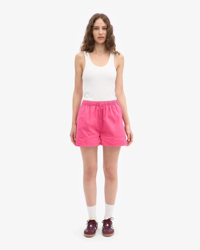 Organic Twill Shorts für Damen – Bubblegum-Pink