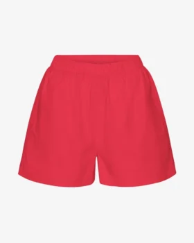 Organic Twill Shorts für Damen – Mandarinenrot