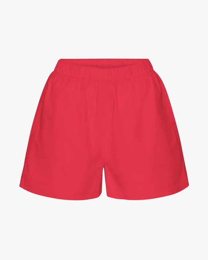 Organic Twill Shorts für Damen – Mandarinenrot