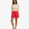 Organic Twill Shorts für Damen – Mandarinenrot
