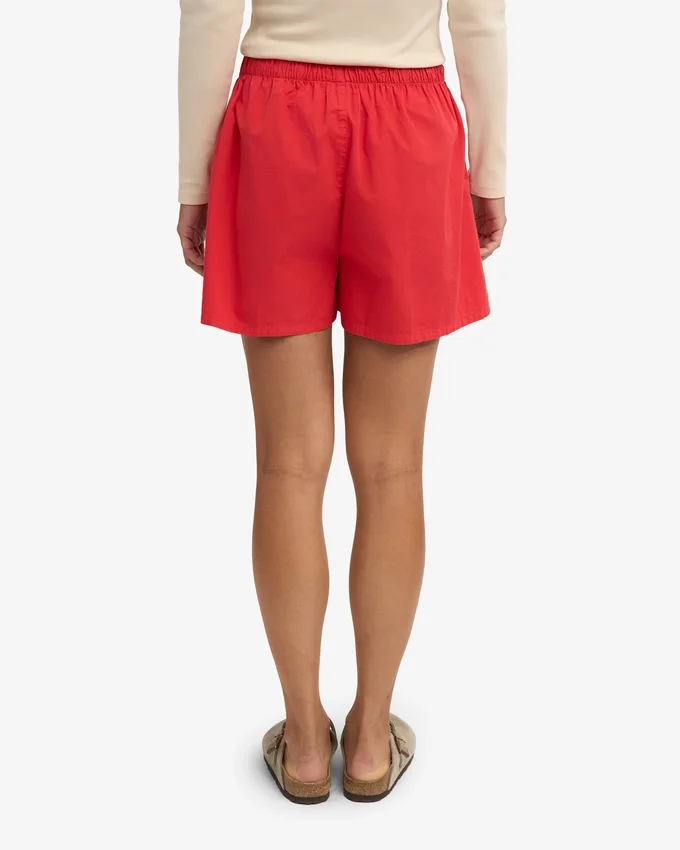 Organic Twill Shorts für Damen – Mandarinenrot