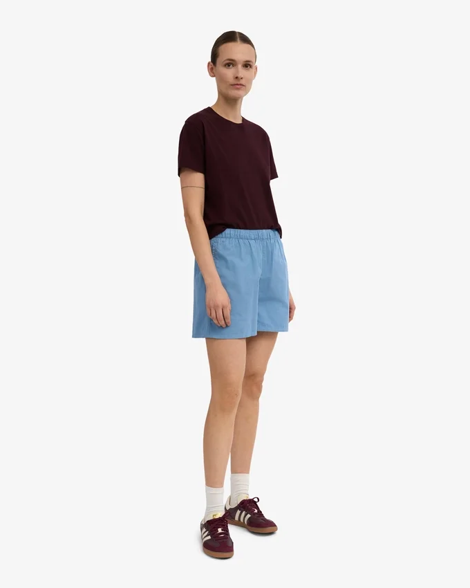 Organic Twill Shorts für Damen – Meeresblau