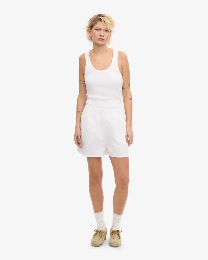 Organic Twill Shorts für Damen – Optisches Weiß