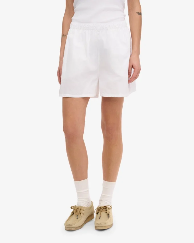 Organic Twill Shorts für Damen – Optisches Weiß