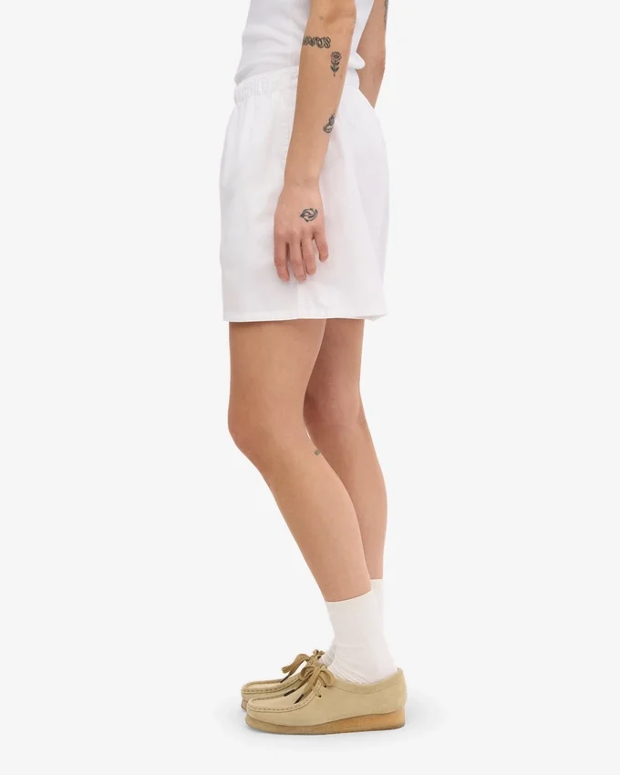 Organic Twill Shorts für Damen – Optisches Weiß