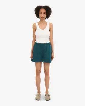 Organic Twill Shorts für Damen – Ozeangrün