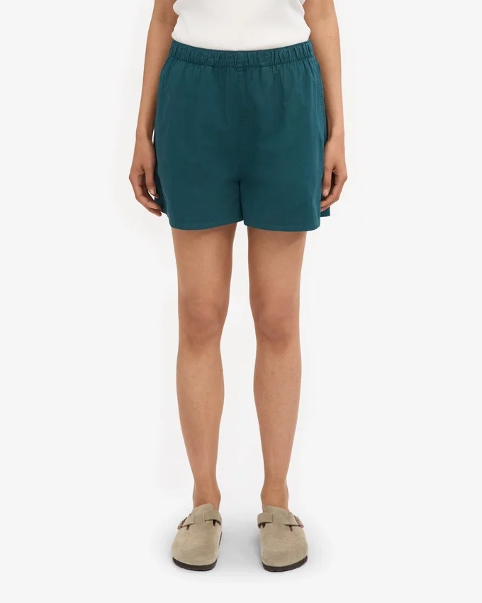 Organic Twill Shorts für Damen – Ozeangrün