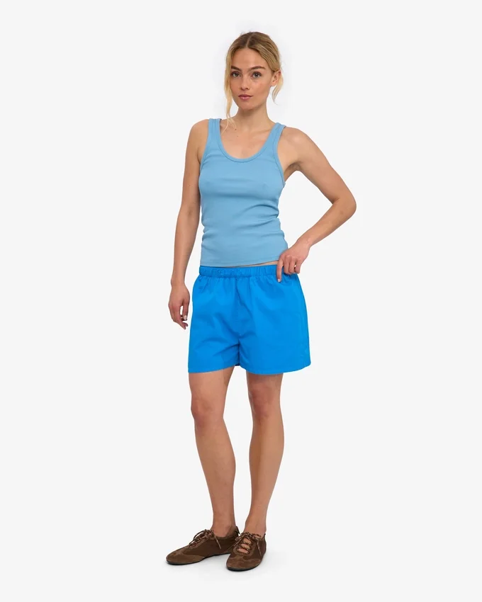 Organic Twill Shorts für Damen – Pazifikblau