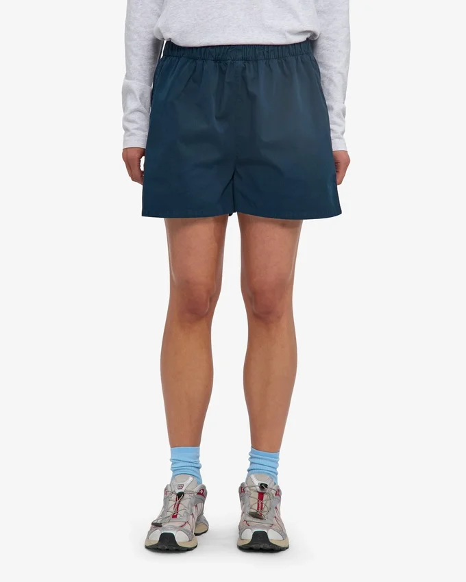 Organic Twill Shorts für Damen – Petrolblau