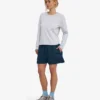 Organic Twill Shorts für Damen – Petrolblau