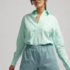 Organic Twill Shorts für Damen – Stahlblau