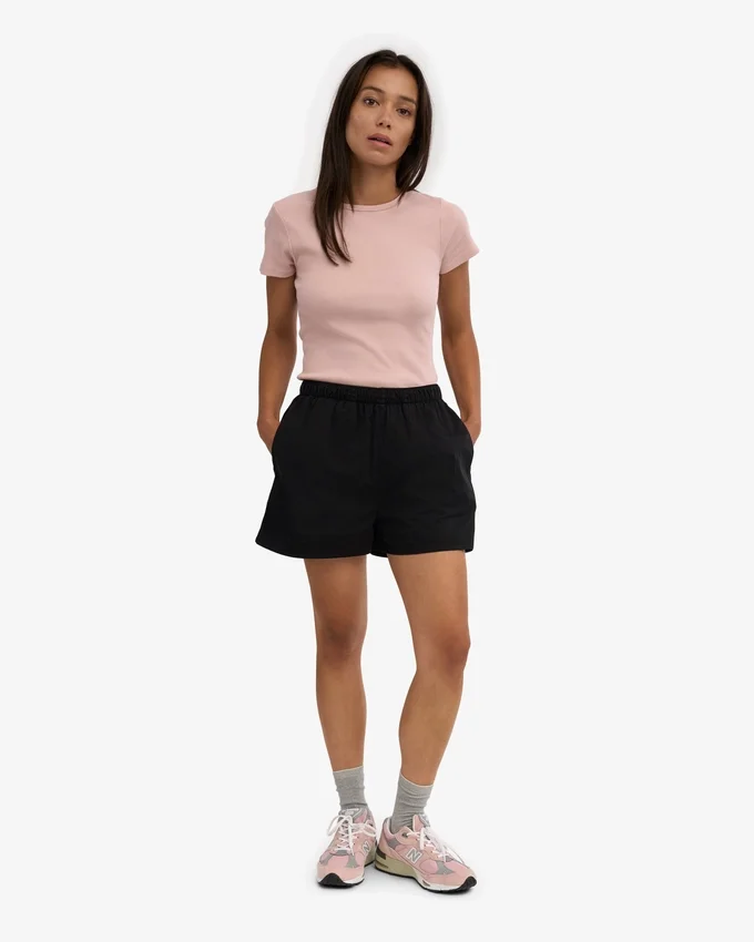 Organic Twill Shorts für Damen – Tiefschwarz