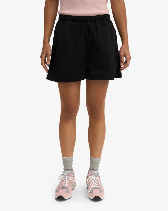 Organic Twill Shorts für Damen – Tiefschwarz