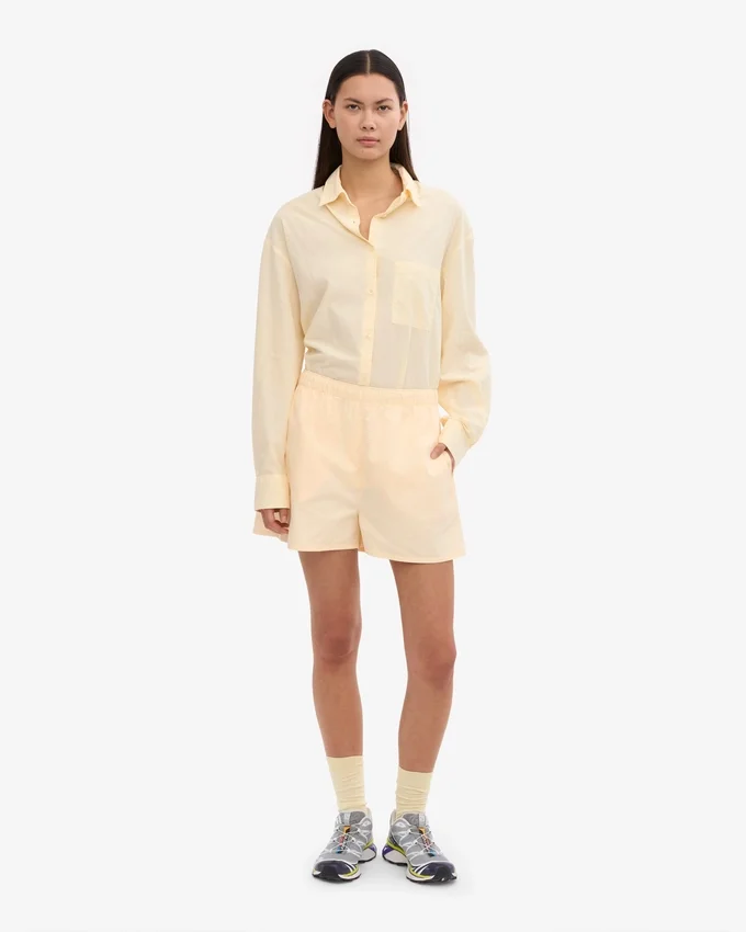 Organic Twill Shorts für Damen – Zartes Gelb