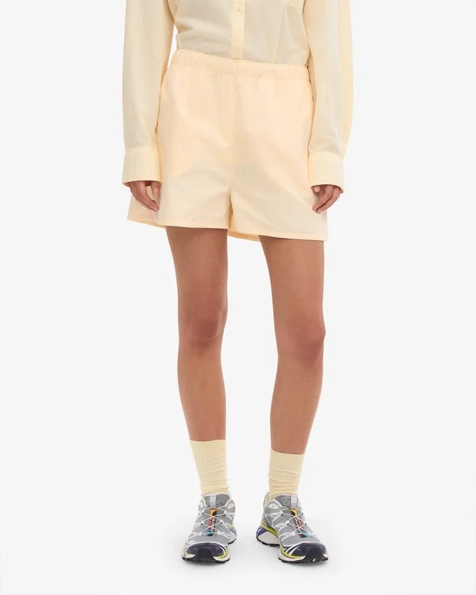Organic Twill Shorts für Damen – Zartes Gelb
