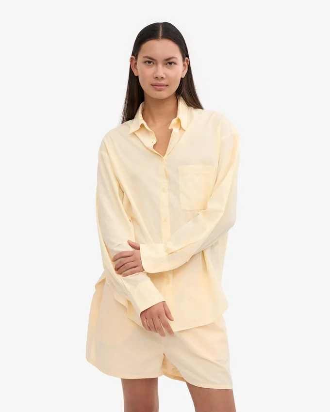 Organic Twill Shorts für Damen – Zartes Gelb