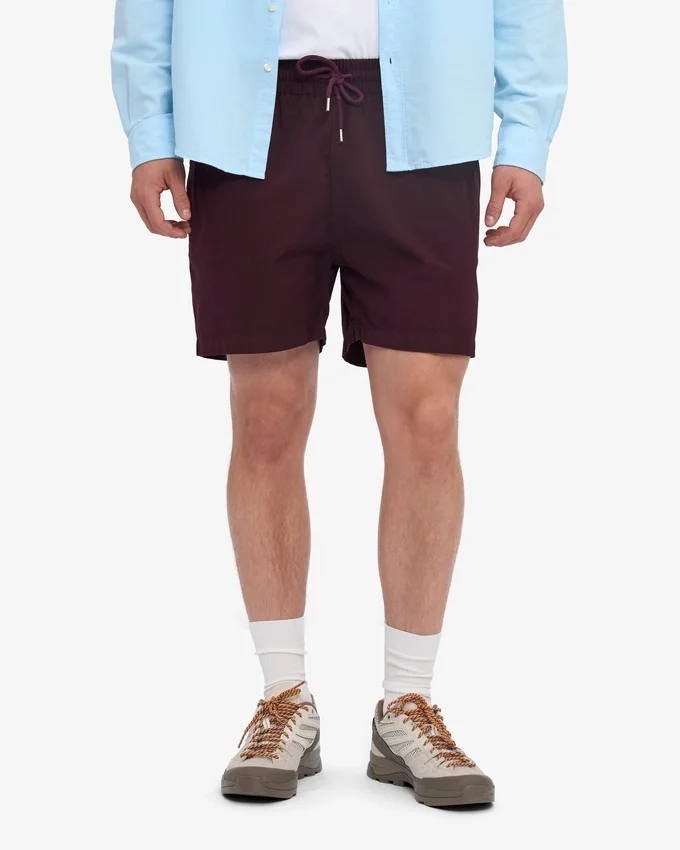 Organic Twill Shorts – Oxblood-Rot