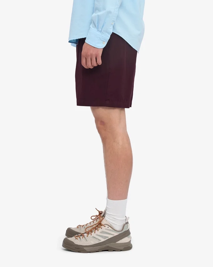Organic Twill Shorts – Oxblood-Rot
