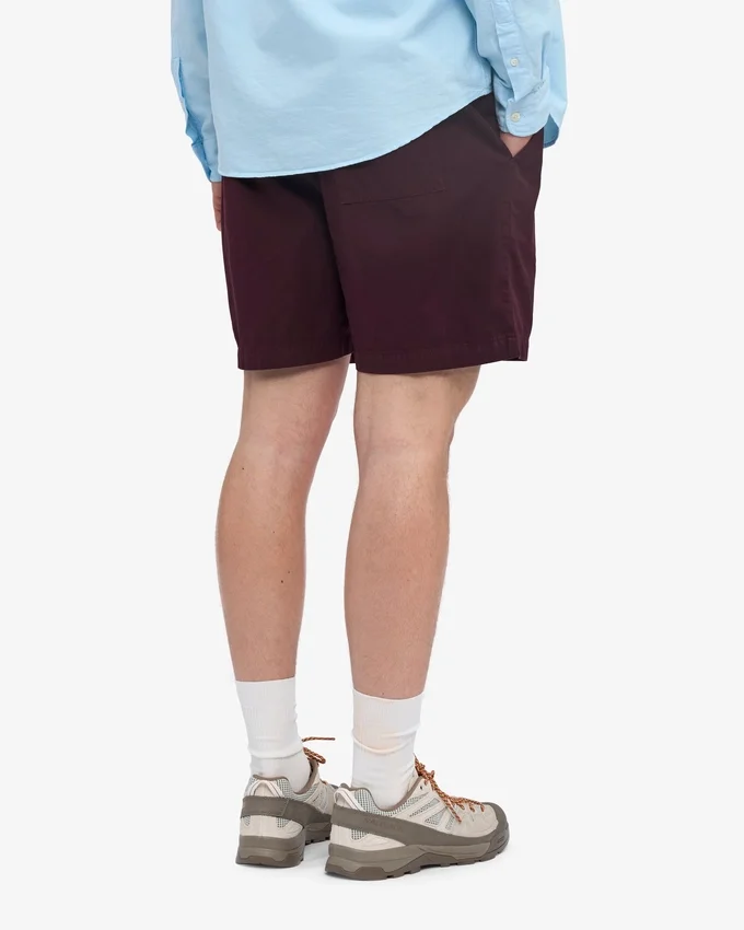 Organic Twill Shorts – Oxblood-Rot