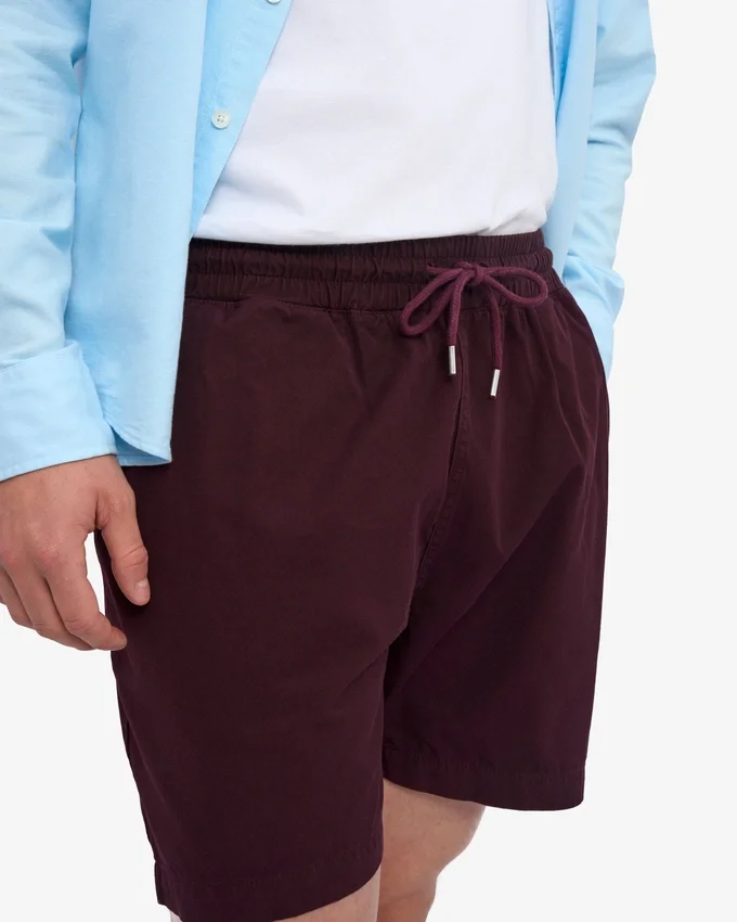 Organic Twill Shorts – Oxblood-Rot