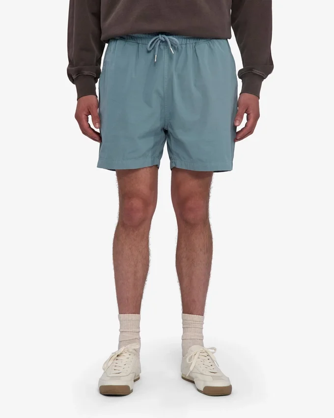 Organic Twill Shorts – Stahlblau