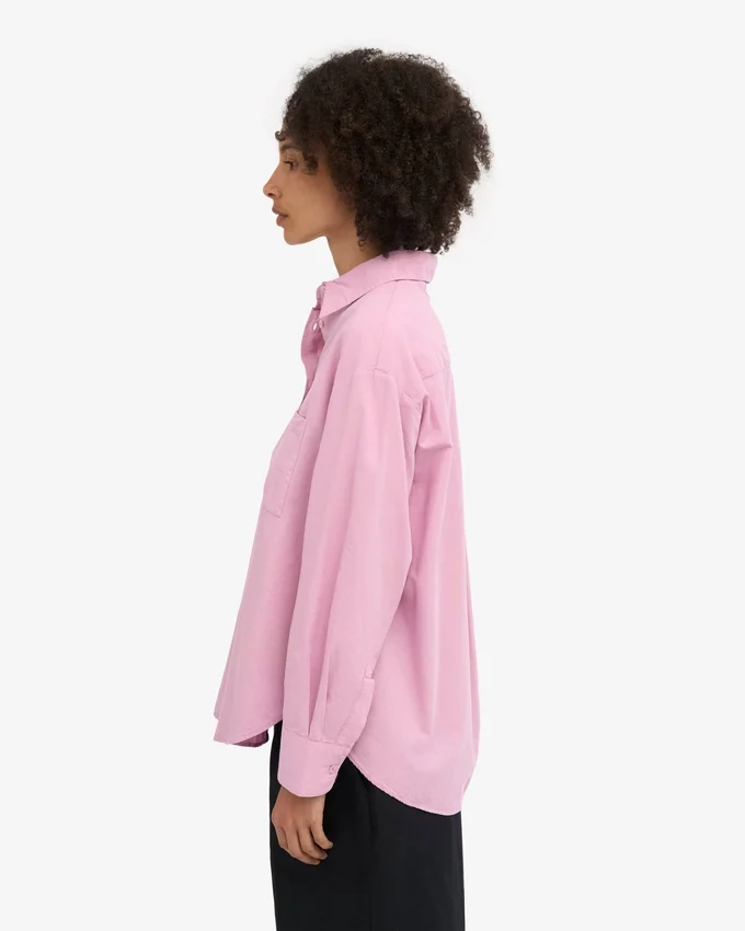 Oversize-Hemd aus Bio-Baumwolle – Kirschblüte
