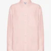 Oversize-Hemd aus Leinen – Faded Pink