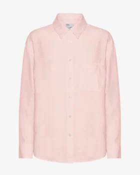 Oversize-Hemd aus Leinen – Faded Pink