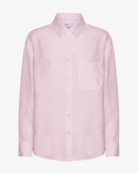 Oversize-Hemd aus Leinen – Kirschblüte