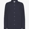 Oversize-Hemd aus Leinen – Marineblau