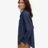 Oversize-Hemd aus Leinen – Marineblau