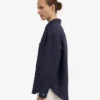 Oversize-Hemd aus Leinen – Marineblau