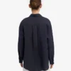 Oversize-Hemd aus Leinen – Marineblau