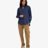 Oversize-Hemd aus Leinen – Marineblau
