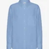 Oversize-Hemd aus Leinen – Seaside-Blau