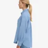 Oversize-Hemd aus Leinen – Seaside-Blau