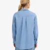Oversize-Hemd aus Leinen – Seaside-Blau