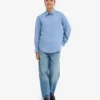Oversize-Hemd aus Leinen – Seaside-Blau