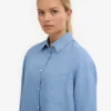Oversize-Hemd aus Leinen – Seaside-Blau