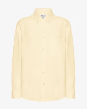 Oversize-Hemd aus Leinen – zartes Gelb