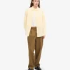 Oversize-Hemd aus Leinen – zartes Gelb