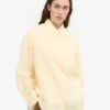 Oversize-Hemd aus Leinen – zartes Gelb